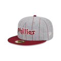 Philadelphia Phillies Heather Pinstripe 59Fifty Fitted MLB Vintage Snapback Baseball Cap Adjustable Streetwear Hat