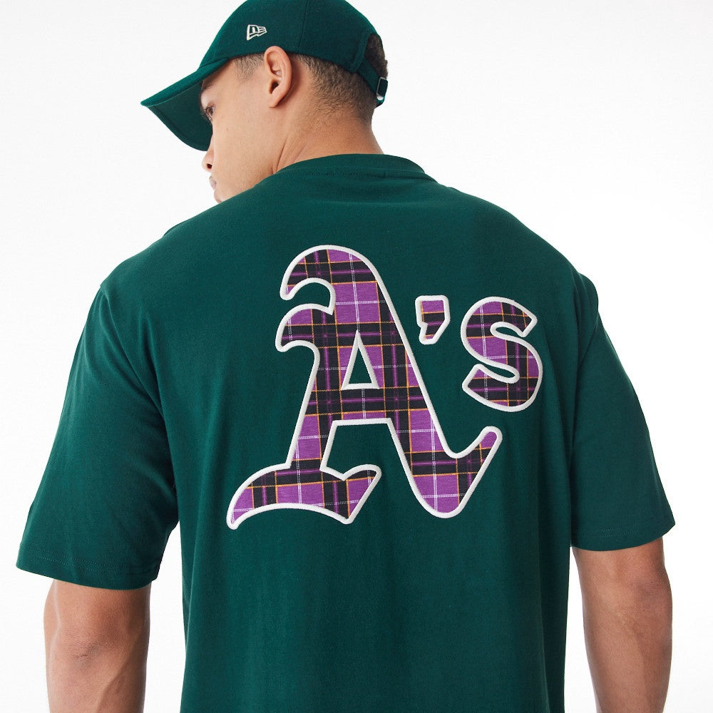 New Era Tartan Os Tee Oakland Athletics MLB Vintage Snapback Baseball Cap Adjustable Streetwear Hat