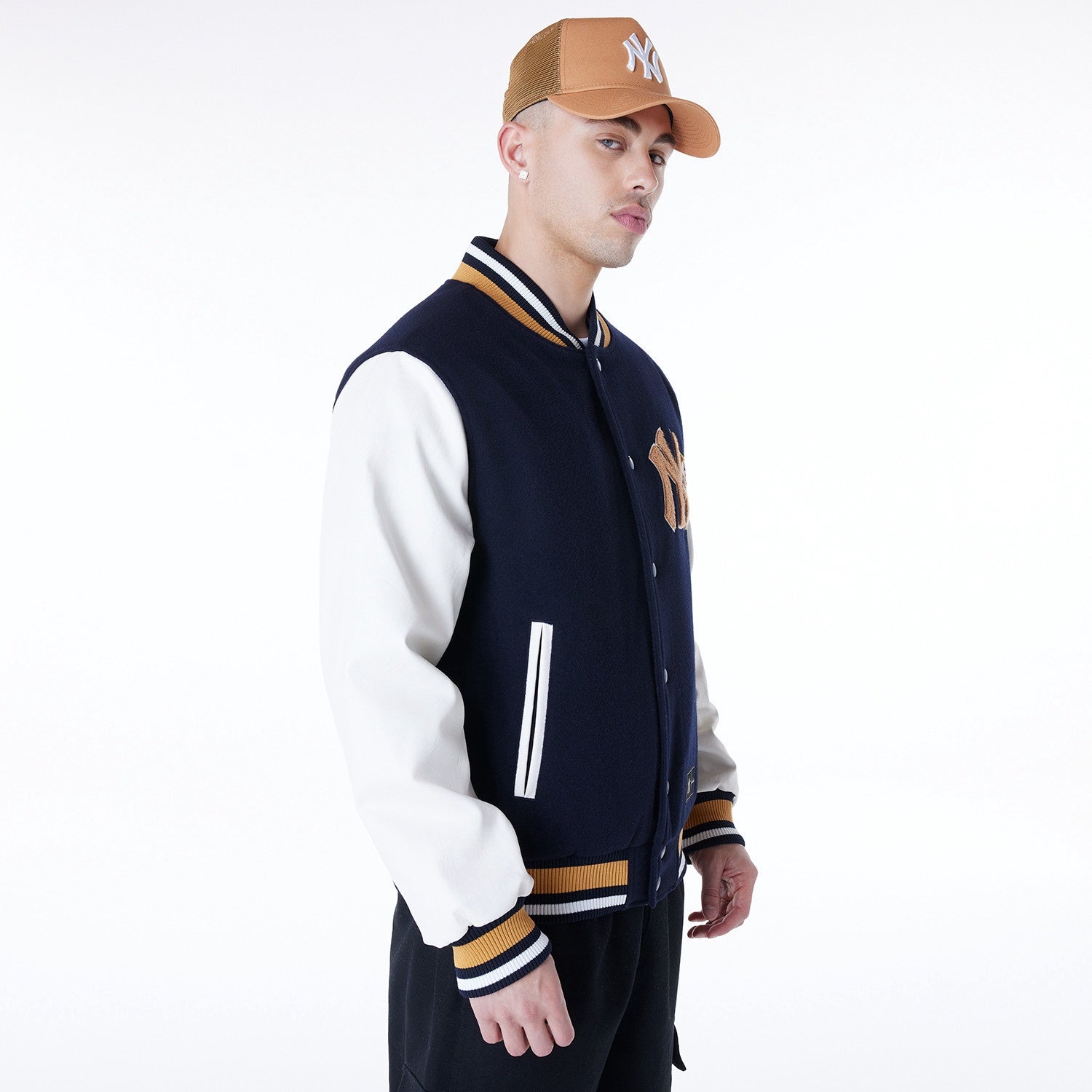 New Era Floral Varsity Jacket New York Yankees MLB Vintage Snapback Baseball Cap Adjustable Streetwear Hat