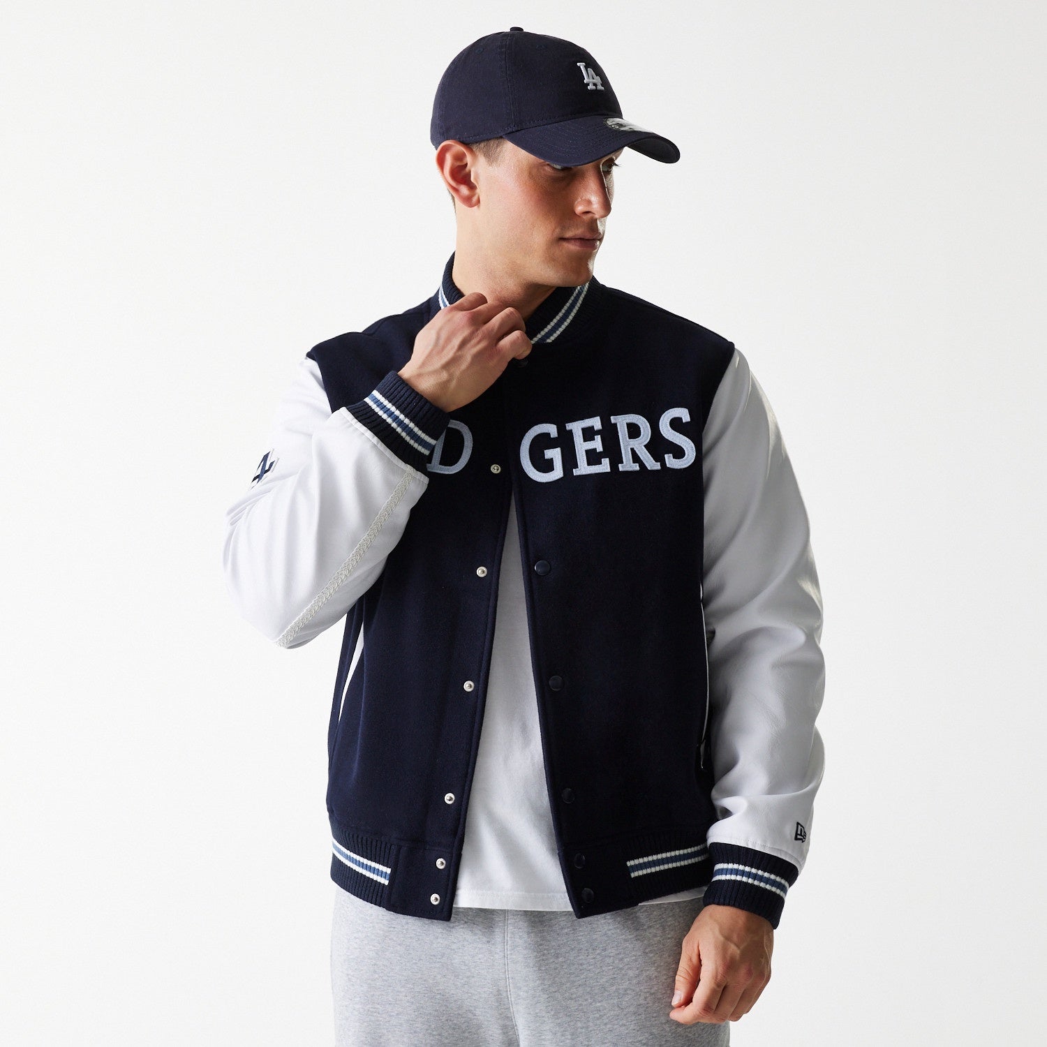 Los Angeles Dodgers Wordmark Varsity Jacket MLB Vintage Snapback Baseball Cap Adjustable Streetwear Hat