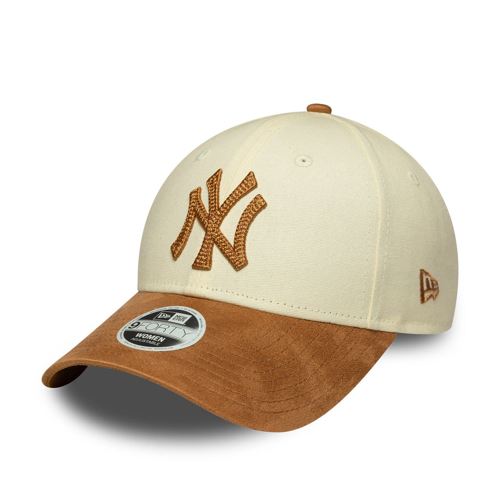 New York Yankees Womens Faux Suede 9Forty Strapback MLB Vintage Snapback Baseball Cap Adjustable Streetwear Hat