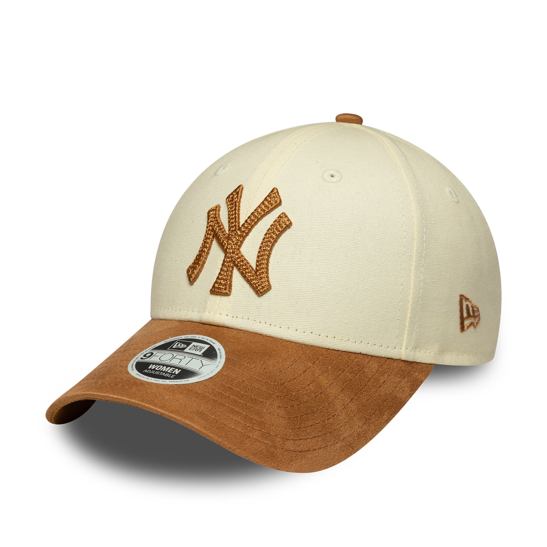 New York Yankees Womens Faux Suede 9Forty Strapback MLB Vintage Snapback Baseball Cap Adjustable Streetwear Hat
