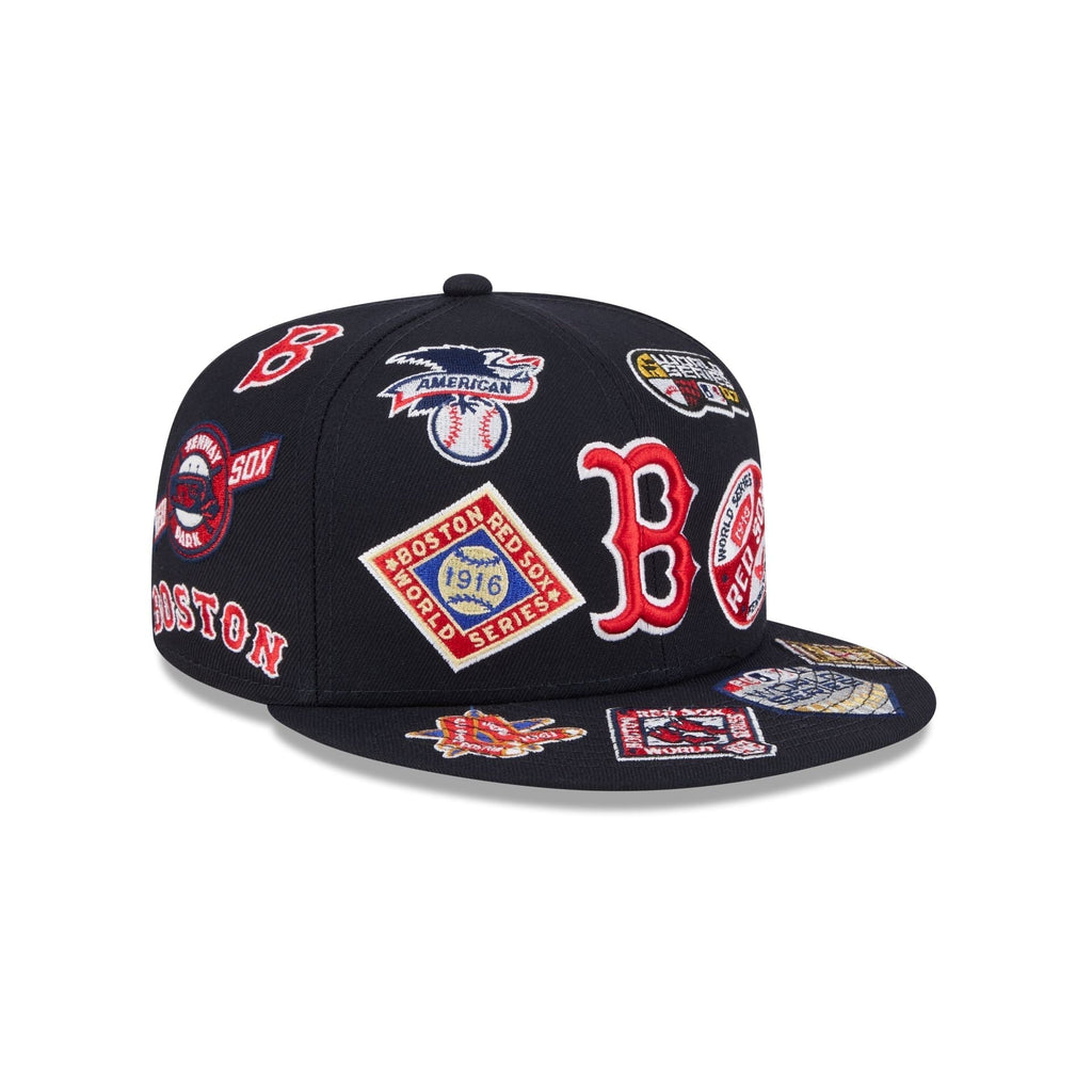 Boston Red Sox All Over Patch 59Fifty MLB Vintage Snapback Baseball Cap Adjustable Streetwear Hat