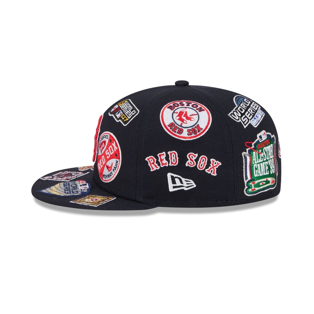 Boston Red Sox All Over Patch 59Fifty MLB Vintage Snapback Baseball Cap Adjustable Streetwear Hat