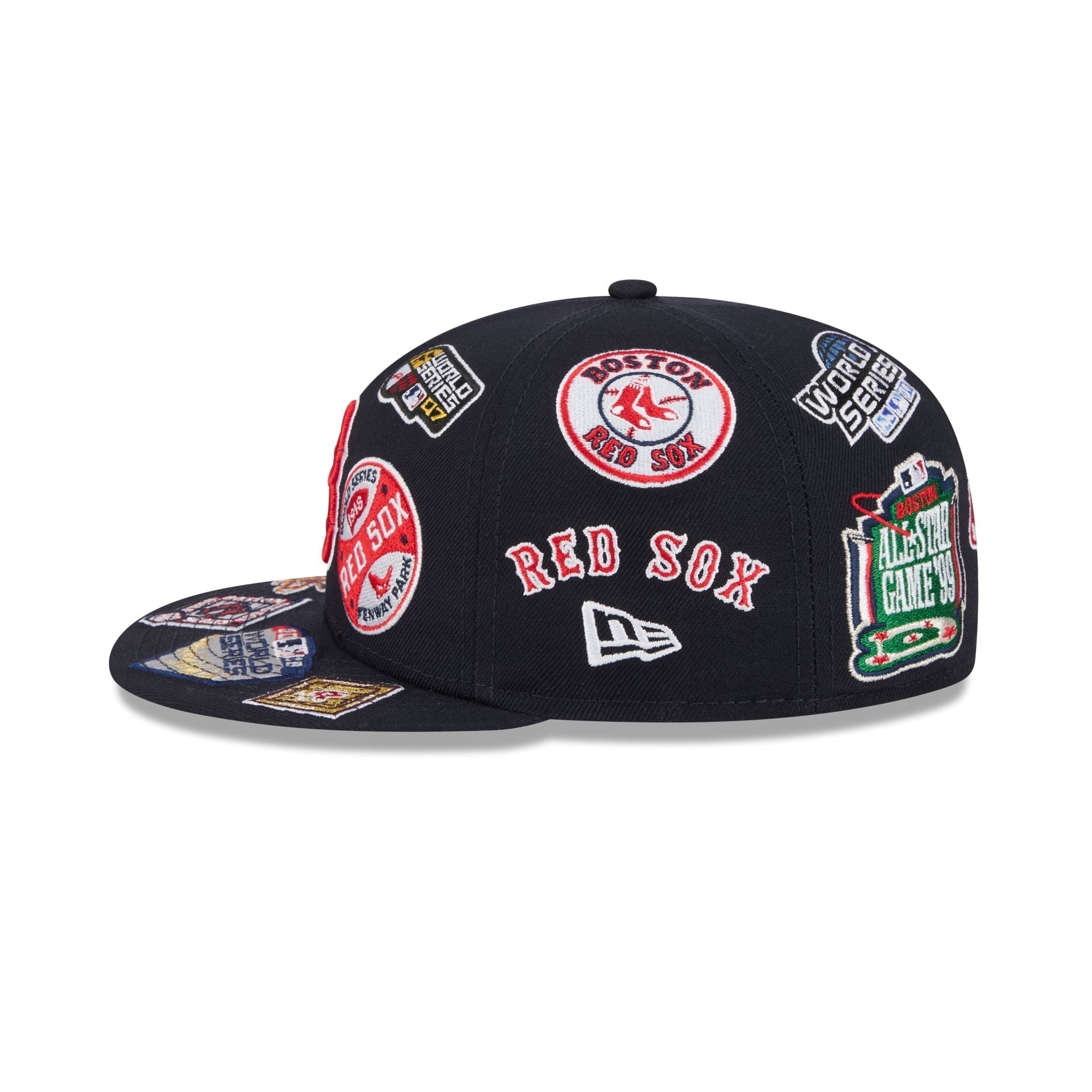 Boston Red Sox All Over Patch 59Fifty MLB Vintage Snapback Baseball Cap Adjustable Streetwear Hat
