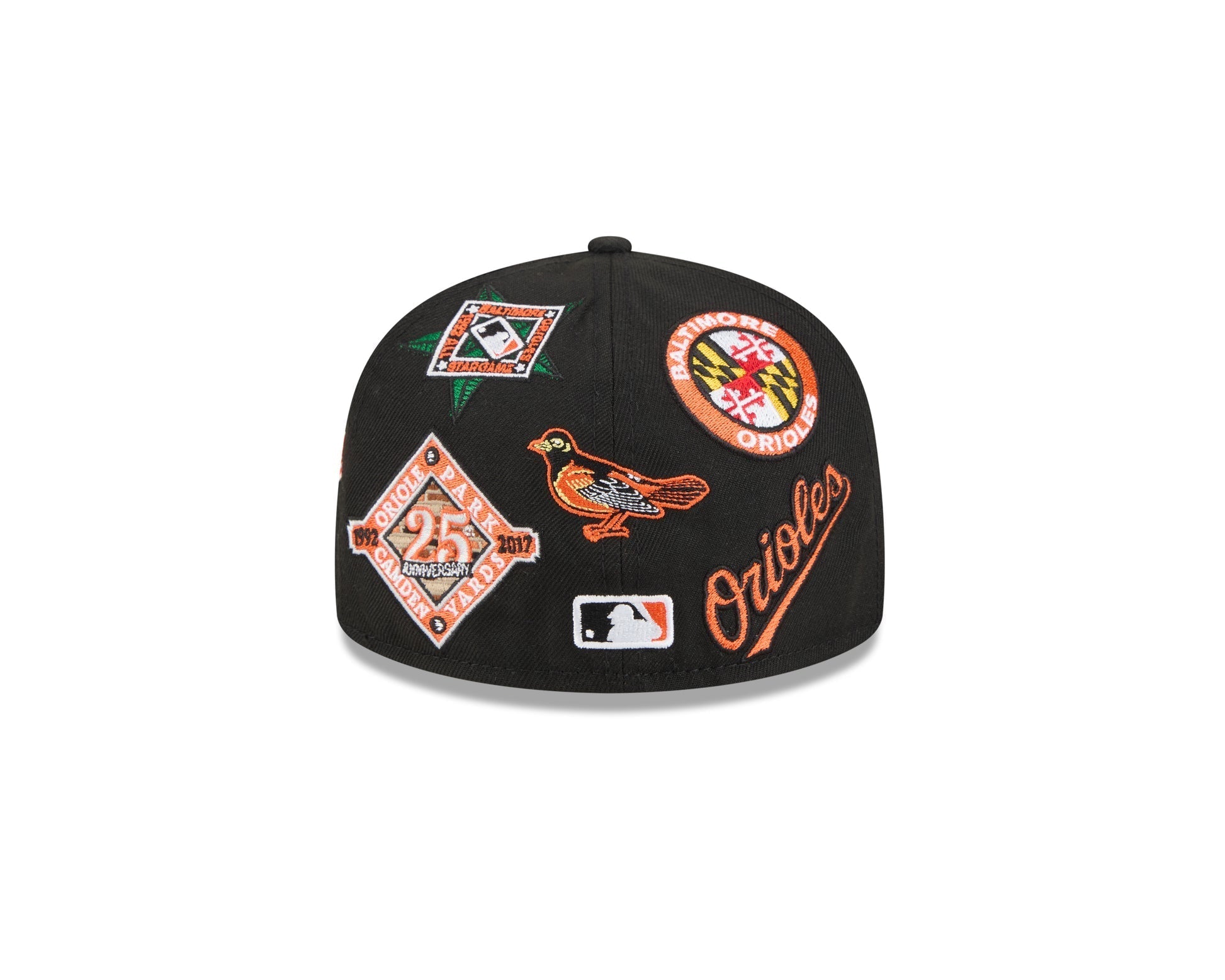 Baltimore Orioles All Over Patch 59Fifty Fitted MLB Vintage Snapback Baseball Cap Adjustable Streetwear Hat