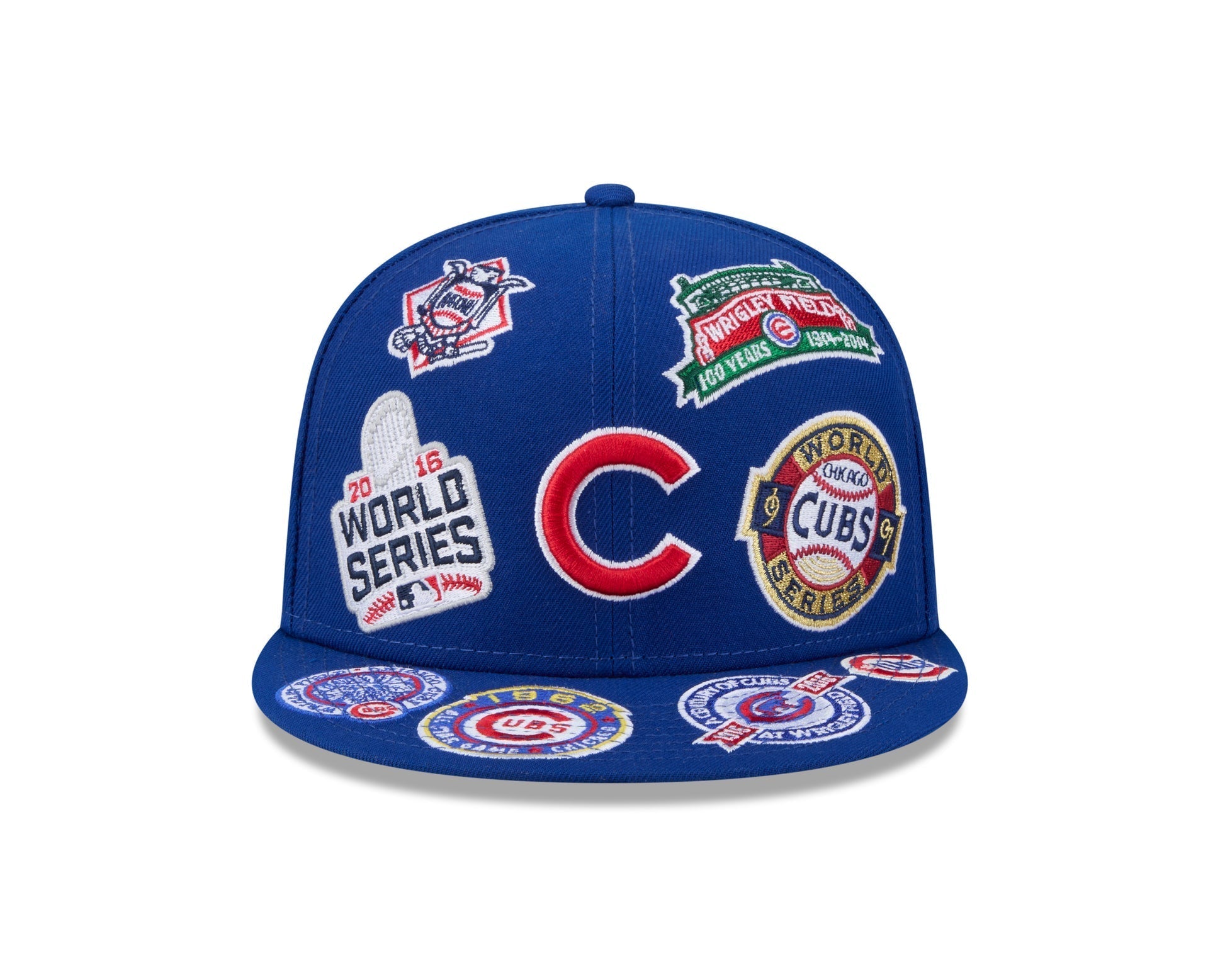 Chicago Cubs All Over Patch 59Fifty Fitted MLB Vintage Snapback Baseball Cap Adjustable Streetwear Hat