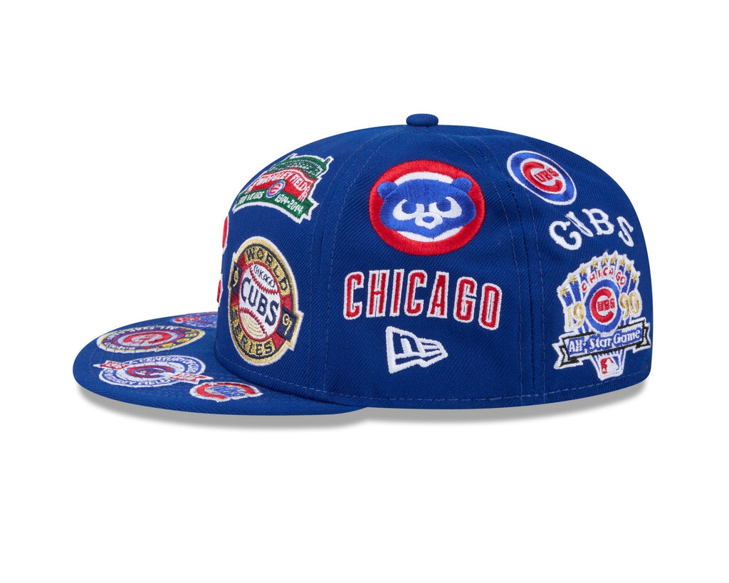 Chicago Cubs All Over Patch 59Fifty Fitted MLB Vintage Snapback Baseball Cap Adjustable Streetwear Hat