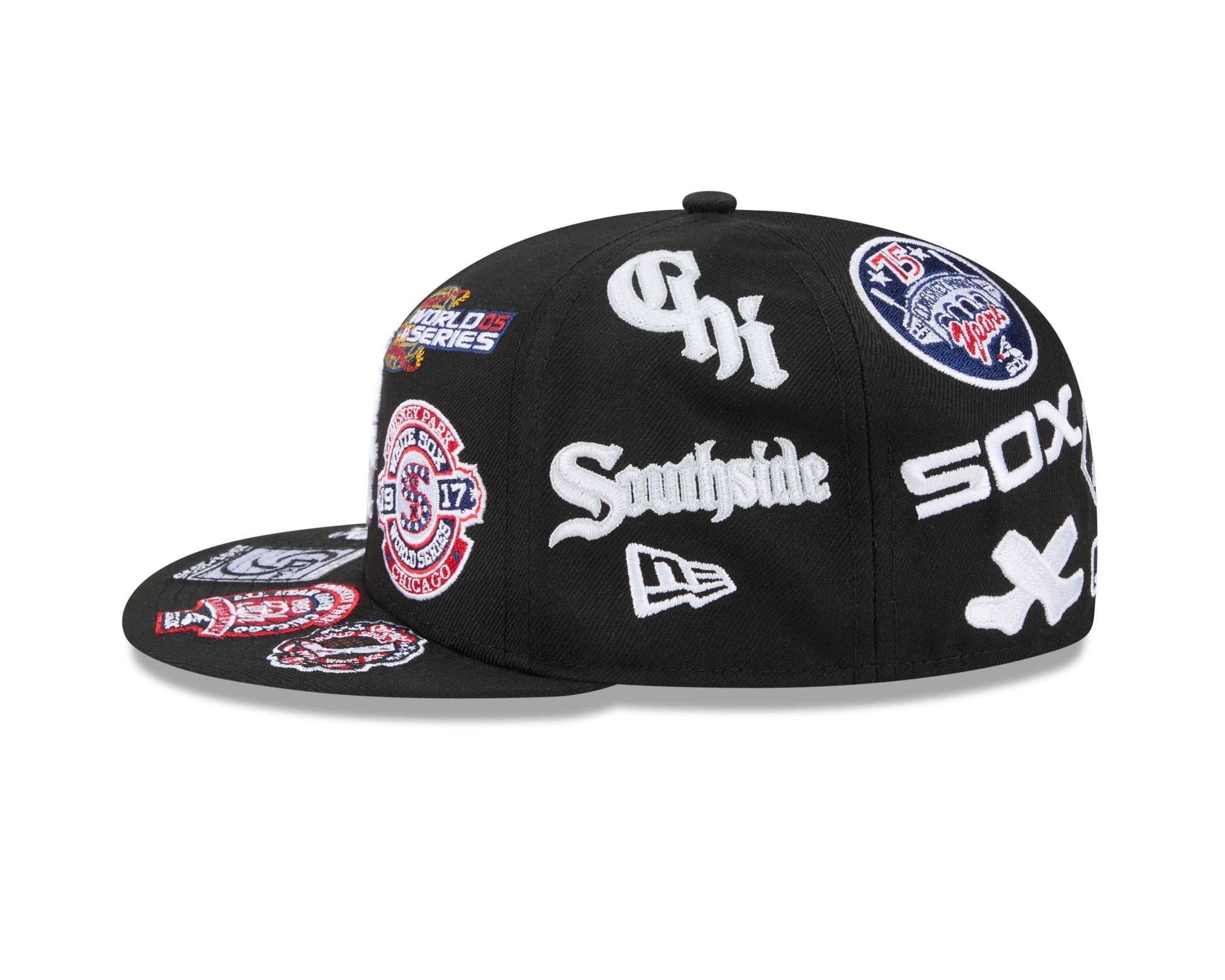 Chicago White Sox All Over Patch 59Fifty MLB Vintage Snapback Baseball Cap Adjustable Streetwear Hat