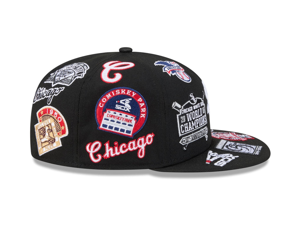 Chicago White Sox All Over Patch 59Fifty MLB Vintage Snapback Baseball Cap Adjustable Streetwear Hat
