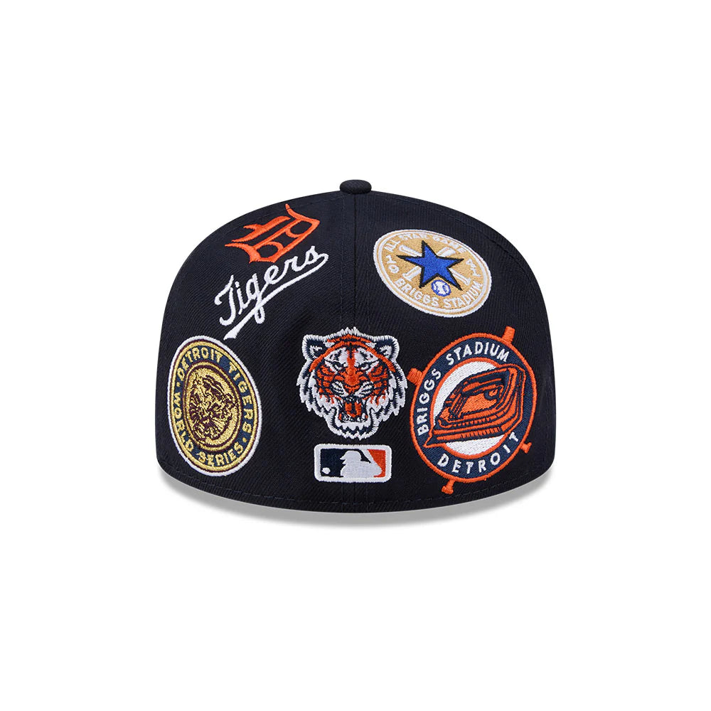 Detroit Tigers All Over Patch 59Fifty MLB Vintage Snapback Baseball Cap Adjustable Streetwear Hat