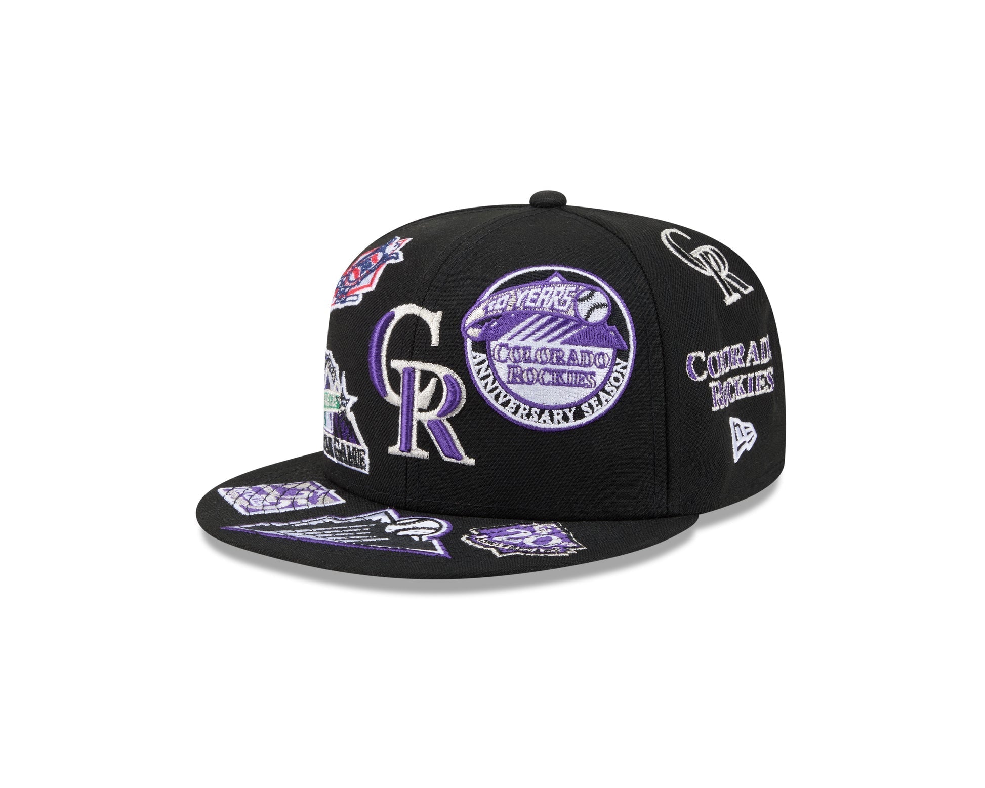 Colorado Rockies All Over Patch 59Fifty Fitted MLB Vintage Snapback Baseball Cap Adjustable Streetwear Hat