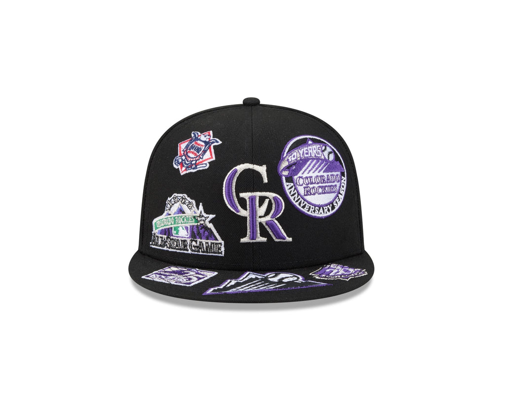 Colorado Rockies All Over Patch 59Fifty Fitted MLB Vintage Snapback Baseball Cap Adjustable Streetwear Hat