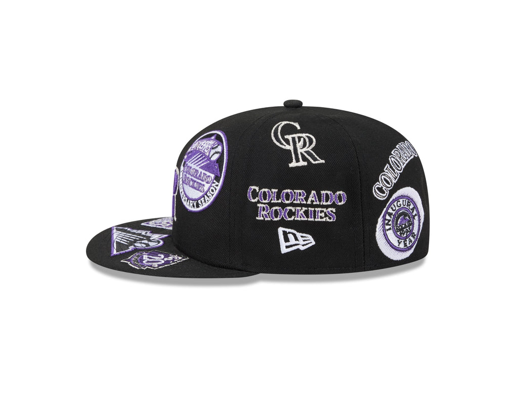 Colorado Rockies All Over Patch 59Fifty Fitted MLB Vintage Snapback Baseball Cap Adjustable Streetwear Hat