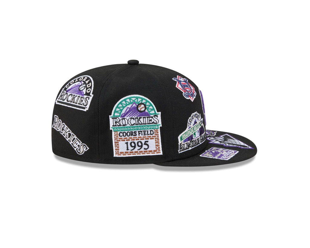 Colorado Rockies All Over Patch 59Fifty Fitted MLB Vintage Snapback Baseball Cap Adjustable Streetwear Hat