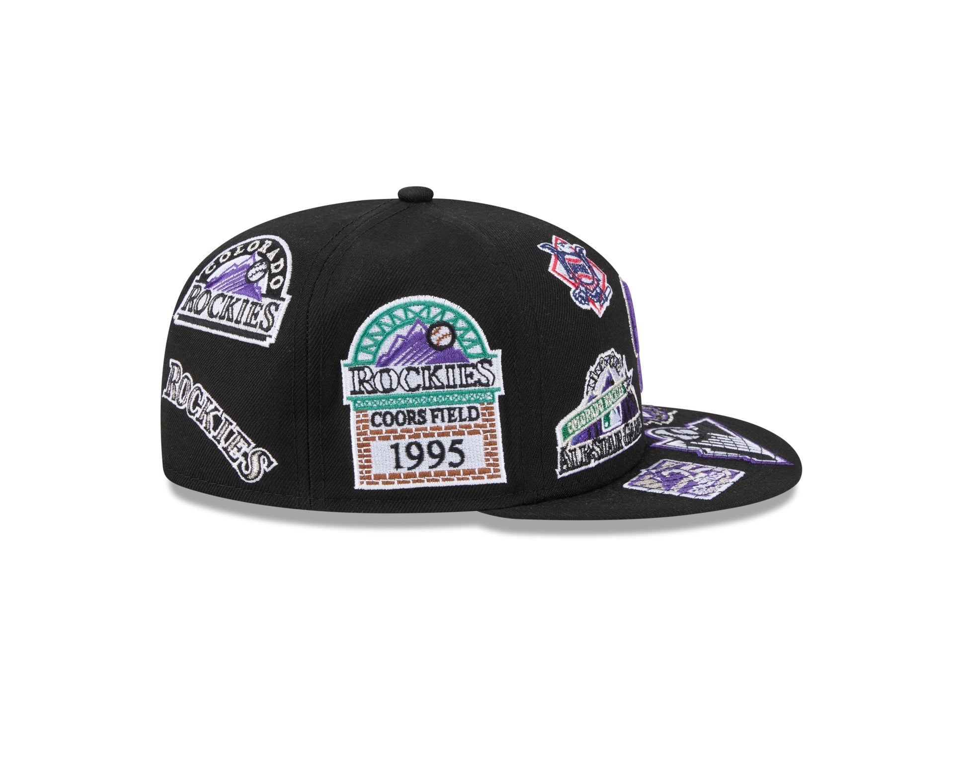 Colorado Rockies All Over Patch 59Fifty Fitted MLB Vintage Snapback Baseball Cap Adjustable Streetwear Hat