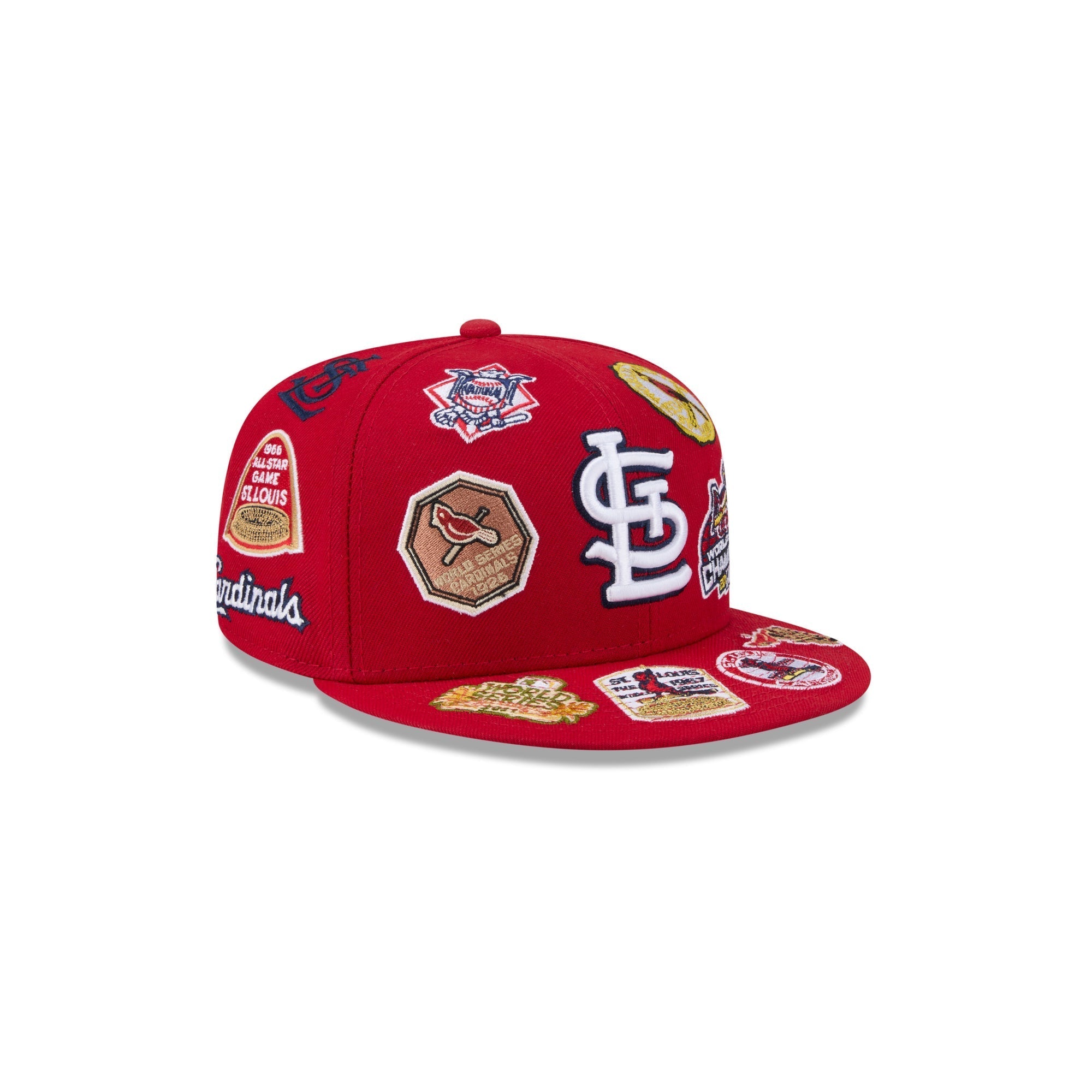 St Louis Cardinals All Over Patch 59Fifty MLB Vintage Snapback Baseball Cap Adjustable Streetwear Hat