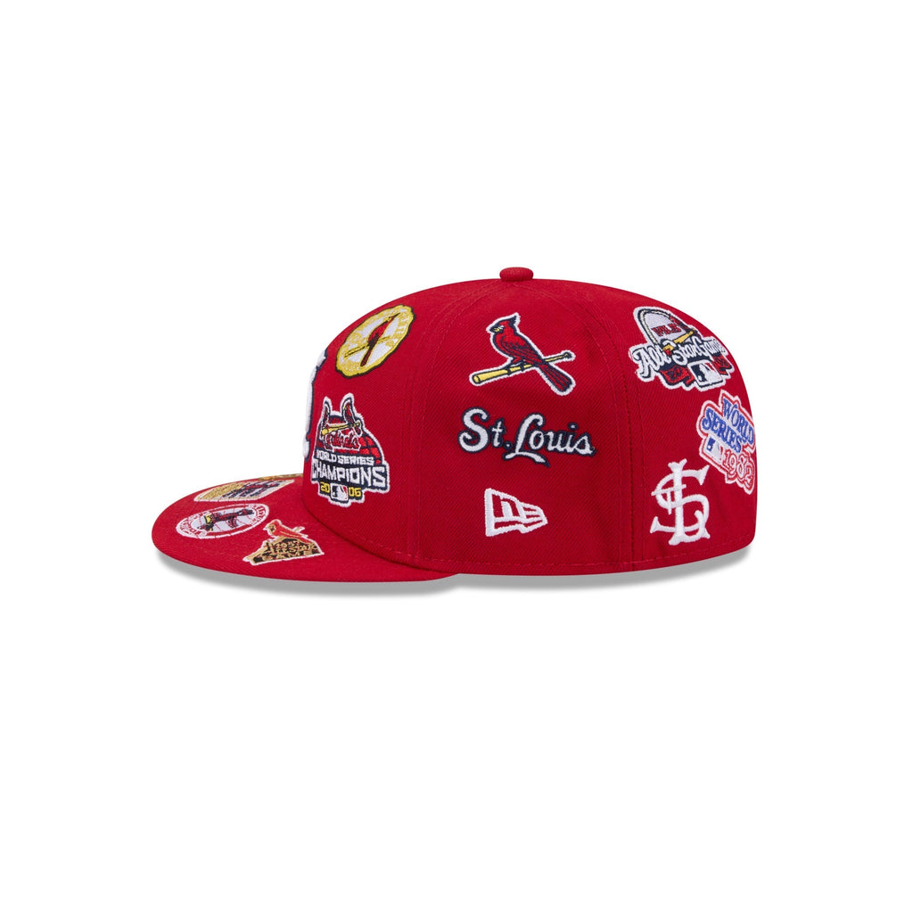 St Louis Cardinals All Over Patch 59Fifty MLB Vintage Snapback Baseball Cap Adjustable Streetwear Hat