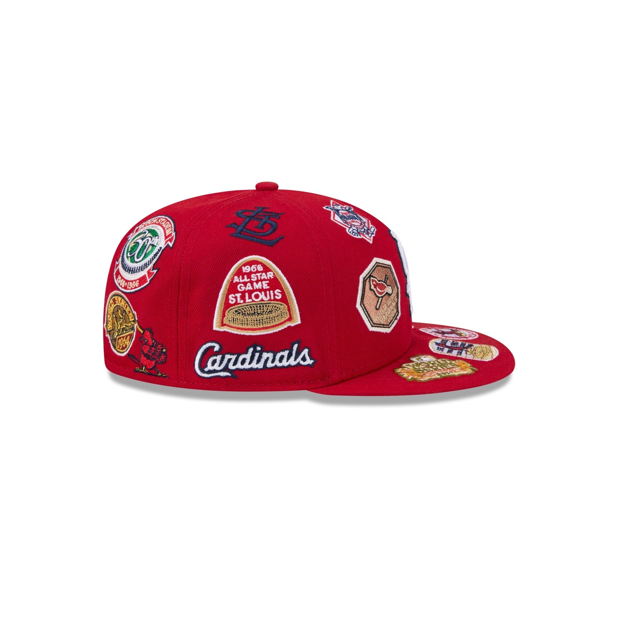 St Louis Cardinals All Over Patch 59Fifty MLB Vintage Snapback Baseball Cap Adjustable Streetwear Hat