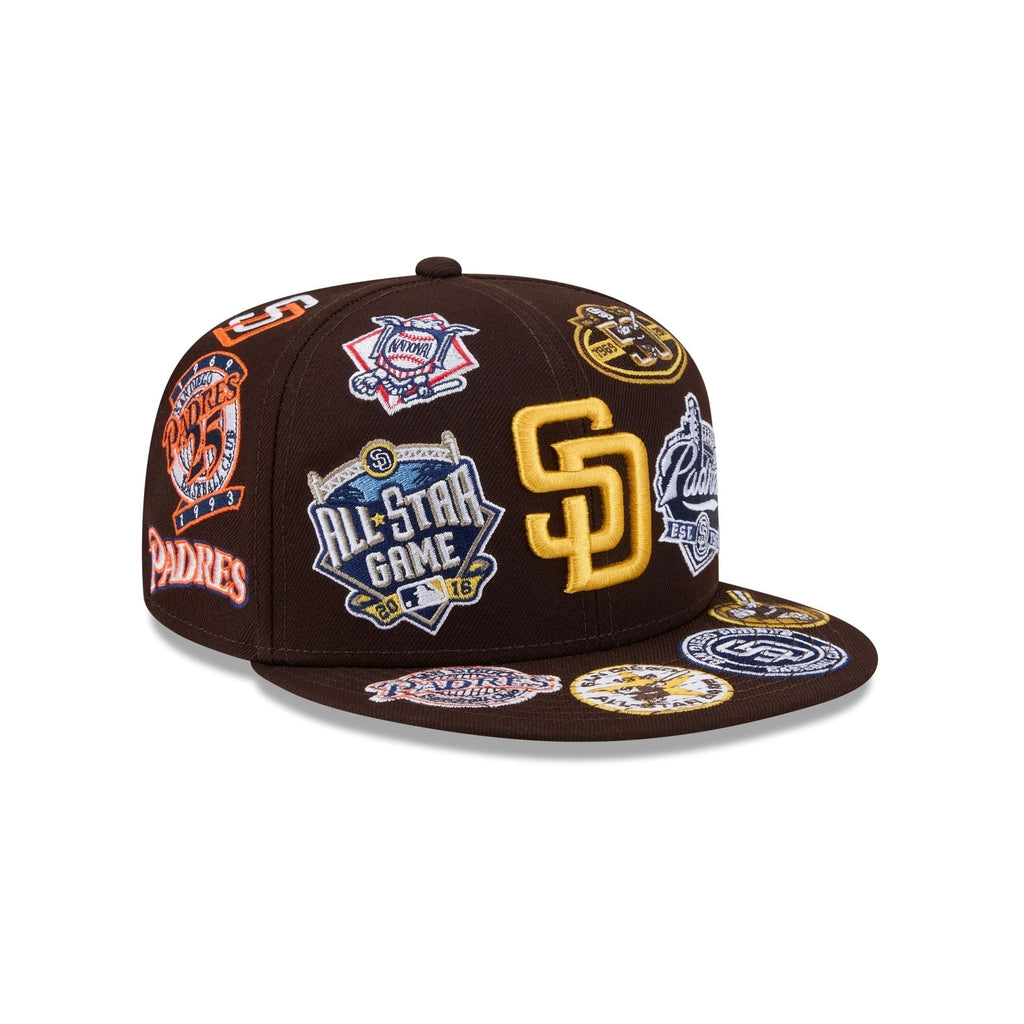 San Diego Padres All Over Patch 59Fifty MLB Vintage Snapback Baseball Cap Adjustable Streetwear Hat