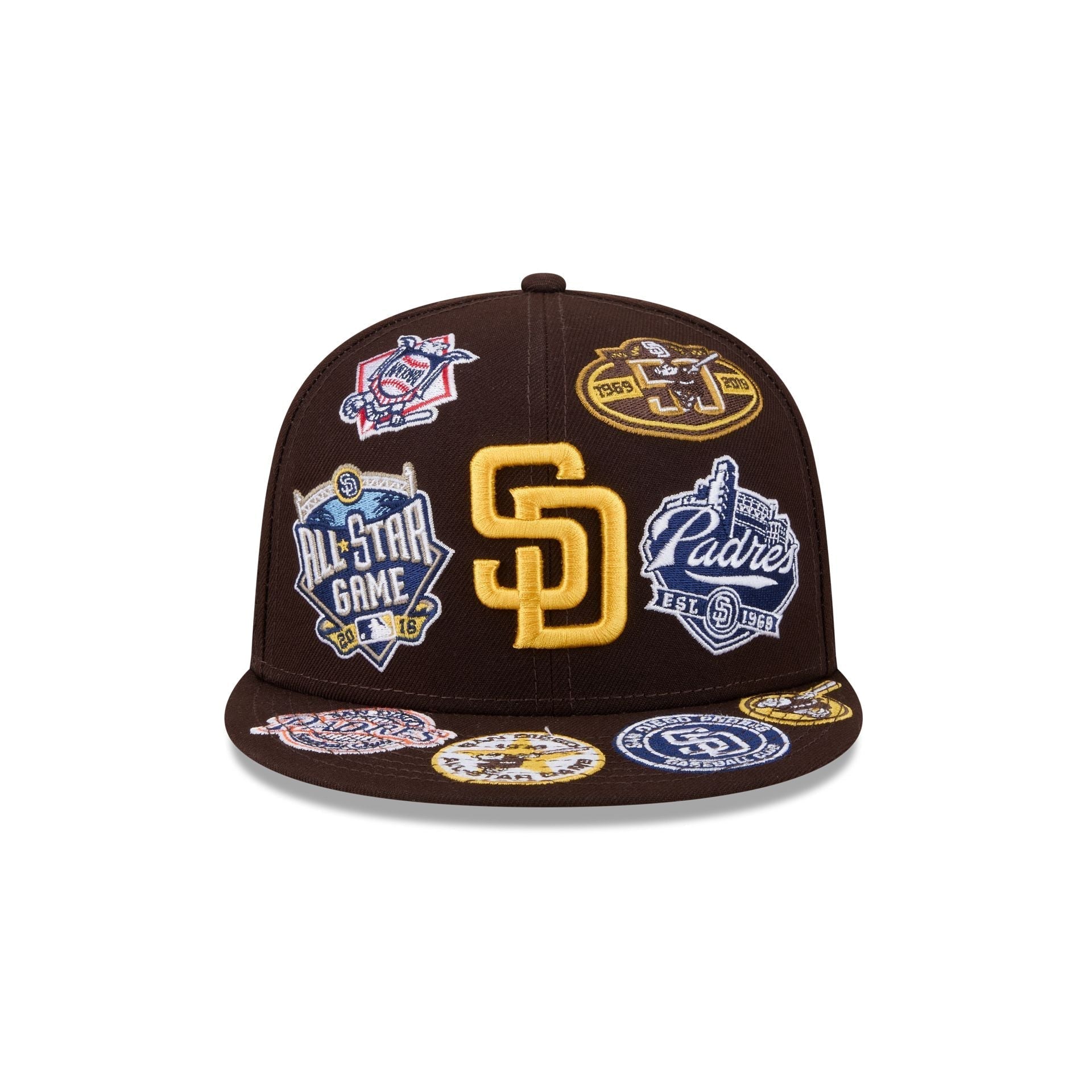 San Diego Padres All Over Patch 59Fifty MLB Vintage Snapback Baseball Cap Adjustable Streetwear Hat