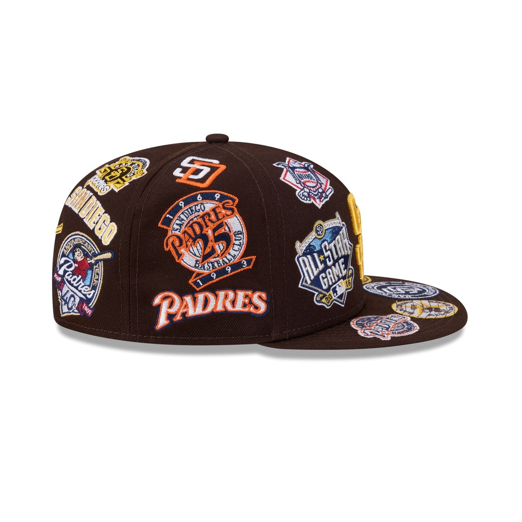 San Diego Padres All Over Patch 59Fifty MLB Vintage Snapback Baseball Cap Adjustable Streetwear Hat