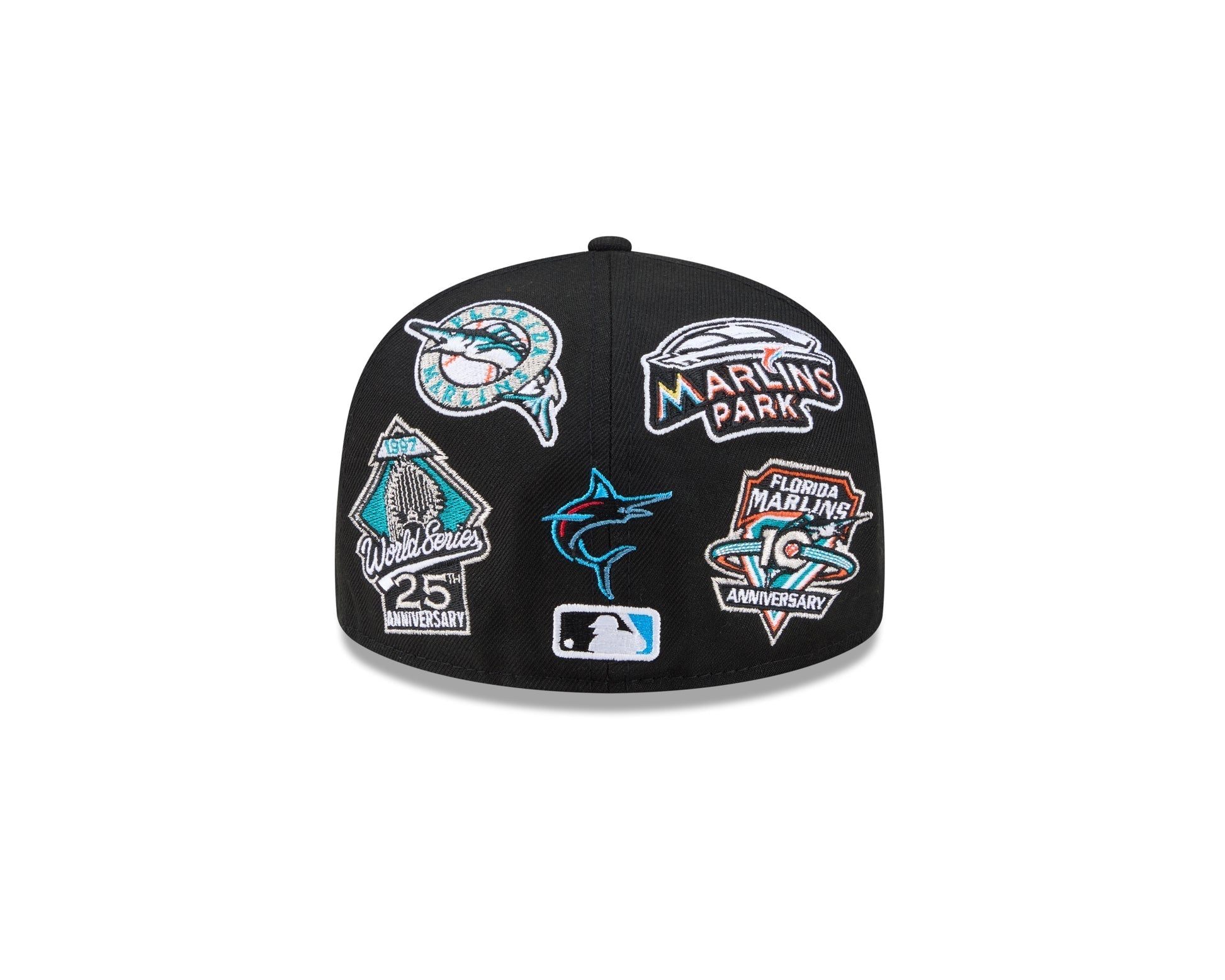 Miami Marlins All Over Patch 59Fifty MLB Vintage Snapback Baseball Cap Adjustable Streetwear Hat