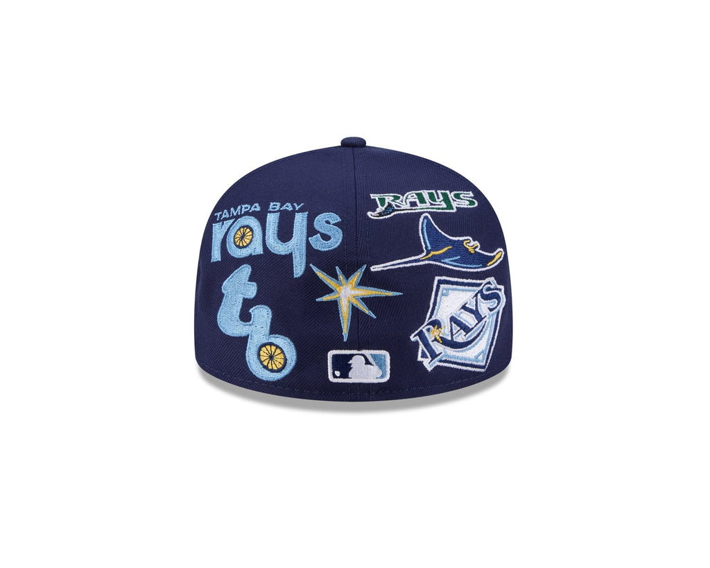 Tampa Bay Rays All Over Patch 59Fifty Fitted MLB Vintage Snapback Baseball Cap Adjustable Streetwear Hat