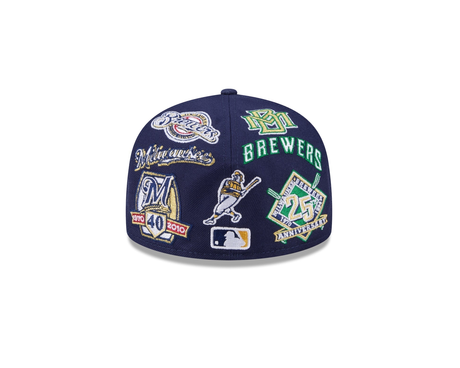 Milwaukee Brewers All Over Patch 59Fifty Fitted MLB Vintage Snapback Baseball Cap Adjustable Streetwear Hat