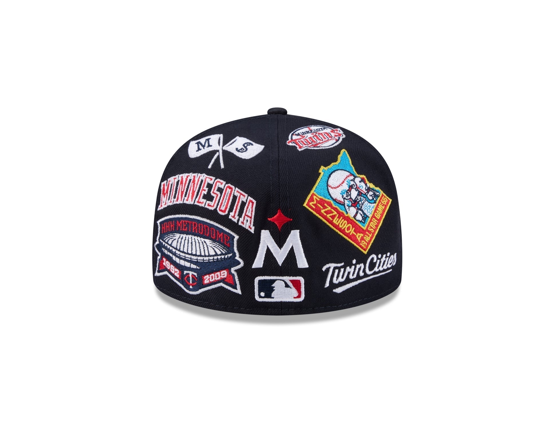 Minnesota Twins All Over Patch 59Fifty Fitted MLB Vintage Snapback Baseball Cap Adjustable Streetwear Hat