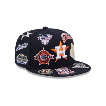 Houston Astros All Over Patch 59Fifty Fitted MLB Vintage Snapback Baseball Cap Adjustable Streetwear Hat