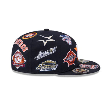 Houston Astros All Over Patch 59Fifty Fitted MLB Vintage Snapback Baseball Cap Adjustable Streetwear Hat