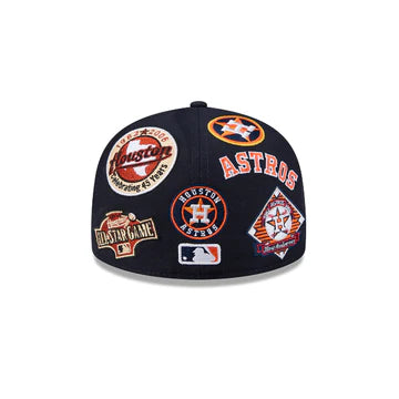 Houston Astros All Over Patch 59Fifty Fitted MLB Vintage Snapback Baseball Cap Adjustable Streetwear Hat