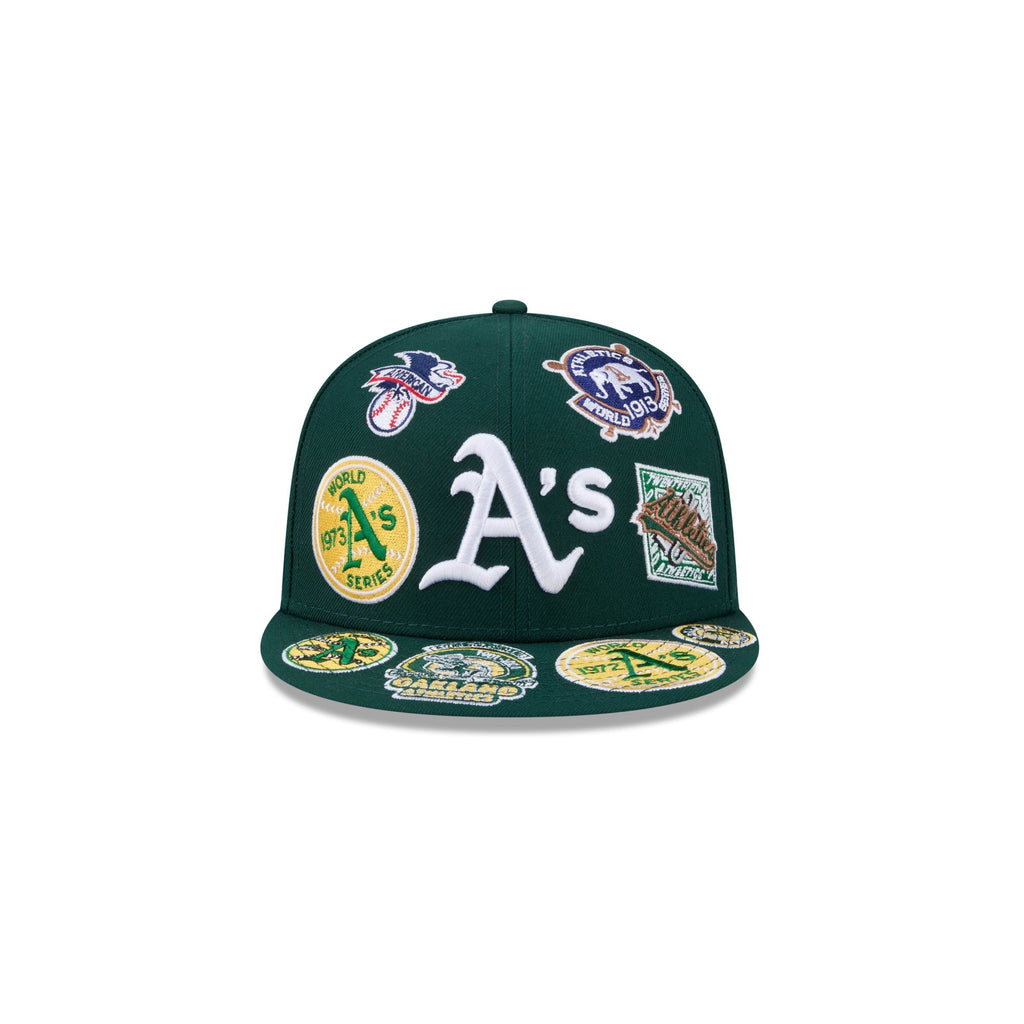 Oakland Athletics All Over Patch 59Fifty MLB Vintage Snapback Baseball Cap Adjustable Streetwear Hat