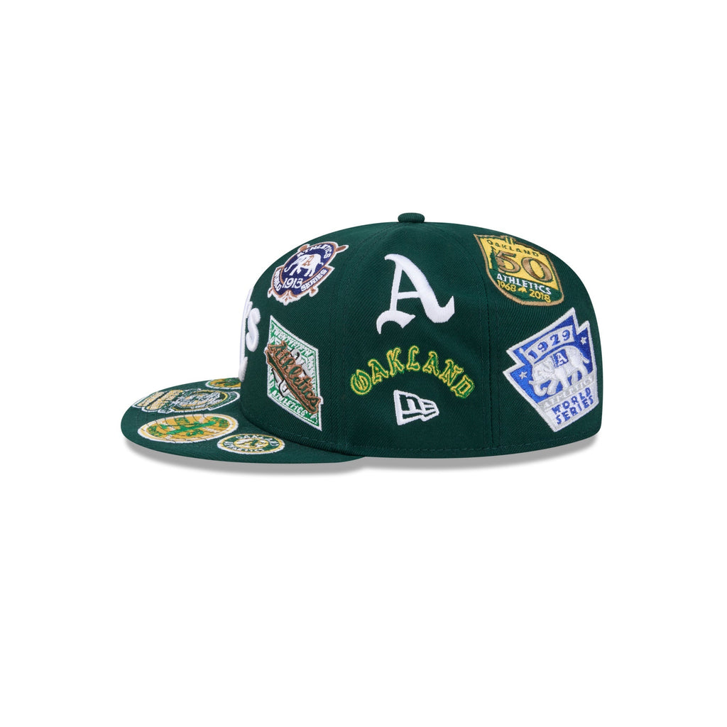 Oakland Athletics All Over Patch 59Fifty MLB Vintage Snapback Baseball Cap Adjustable Streetwear Hat