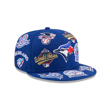 Toronto Blue Jays All Over Patch 59Fifty MLB Vintage Snapback Baseball Cap Adjustable Streetwear Hat