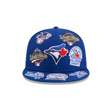 Toronto Blue Jays All Over Patch 59Fifty MLB Vintage Snapback Baseball Cap Adjustable Streetwear Hat