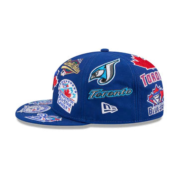 Toronto Blue Jays All Over Patch 59Fifty MLB Vintage Snapback Baseball Cap Adjustable Streetwear Hat