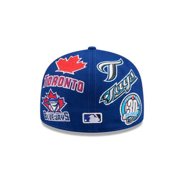 Toronto Blue Jays All Over Patch 59Fifty MLB Vintage Snapback Baseball Cap Adjustable Streetwear Hat