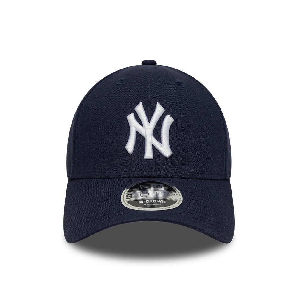New York Yankees Linnen 9Forty M Crown Snapback MLB Vintage Snapback Baseball Cap Adjustable Streetwear Hat
