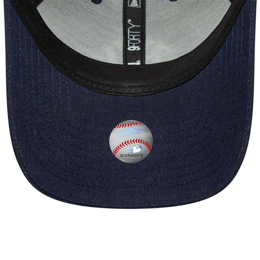 New York Yankees Linnen 9Forty M Crown Snapback MLB Vintage Snapback Baseball Cap Adjustable Streetwear Hat