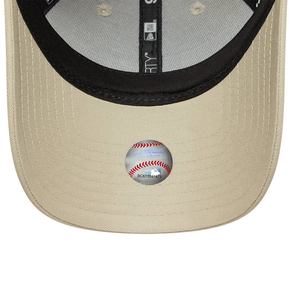 New York Yankees Womens Metallic 9Forty Strapback Beige/Purple MLB Vintage Snapback Baseball Cap Adjustable Streetwear Hat