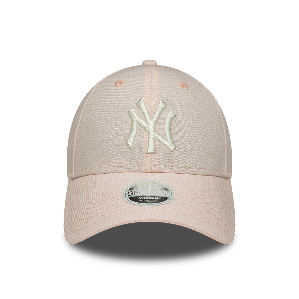 New York Yankees Linnen 9Forty Women Strapback MLB Vintage Snapback Baseball Cap Adjustable Streetwear Hat