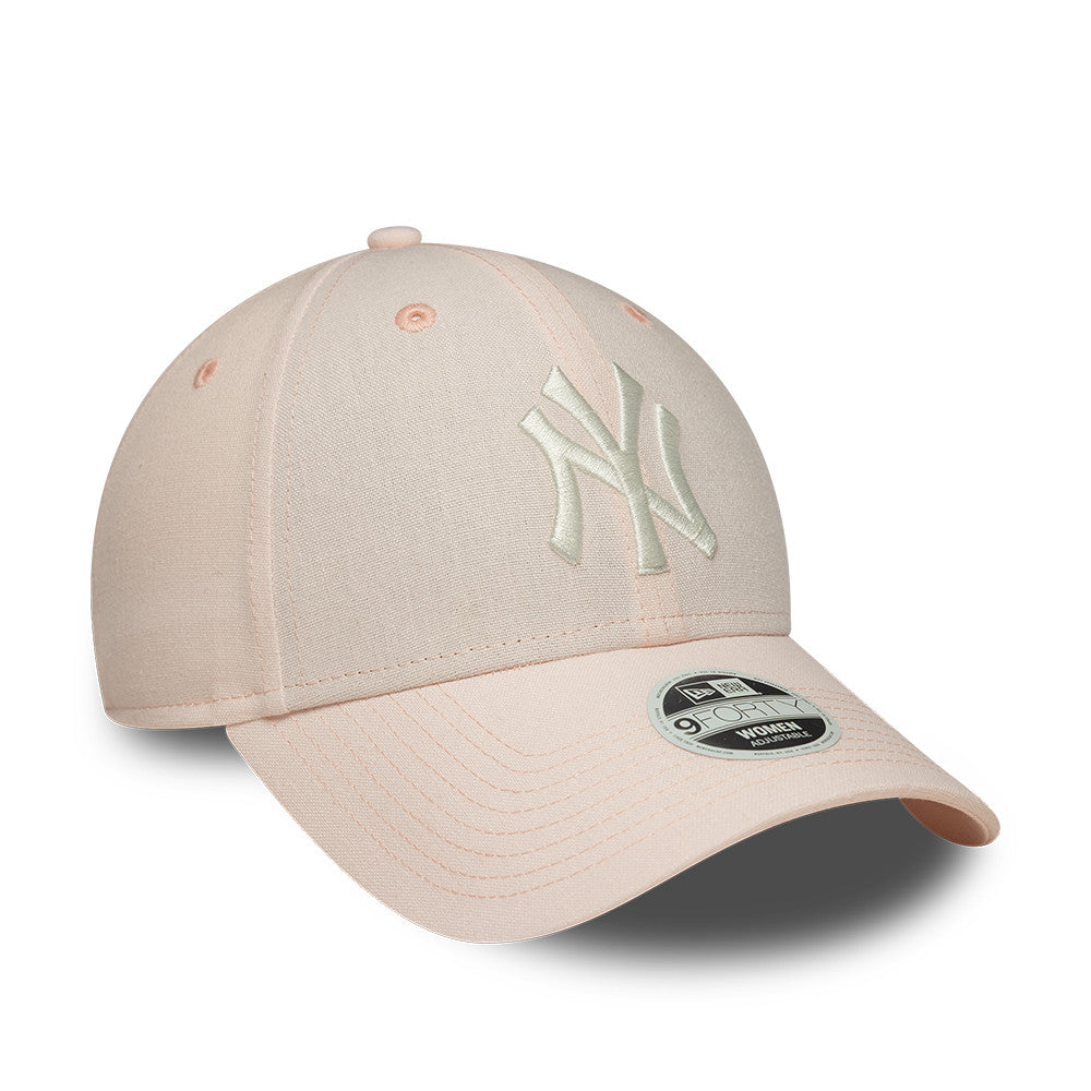 New York Yankees Linnen 9Forty Women Strapback MLB Vintage Snapback Baseball Cap Adjustable Streetwear Hat