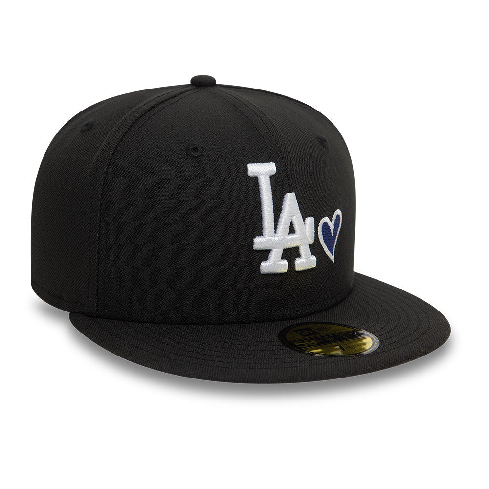 Los Angeles Dodgers Heart Icon 59Fifty Fitted MLB Vintage Snapback Baseball Cap Adjustable Streetwear Hat