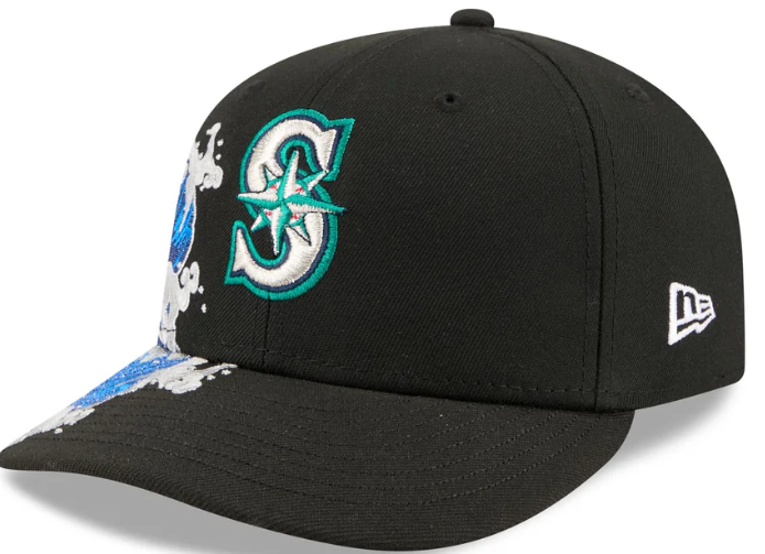 Seattle Mariners Waves 59Fifty Fitted MLB Vintage Snapback Baseball Cap Adjustable Streetwear Hat