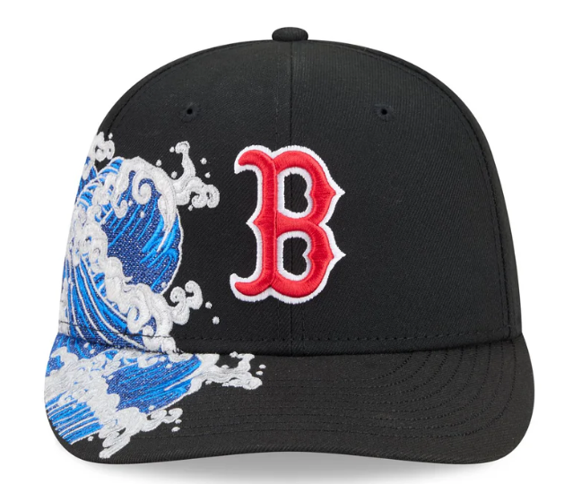 Boston Redsox Waves 59Fifty Fitted MLB Vintage Snapback Baseball Cap Adjustable Streetwear Hat