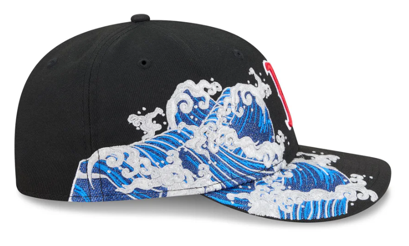 Boston Redsox Waves 59Fifty Fitted MLB Vintage Snapback Baseball Cap Adjustable Streetwear Hat