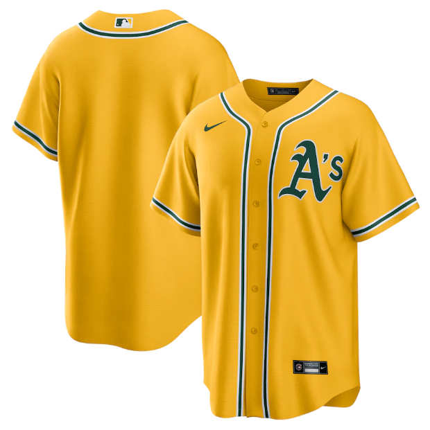 Oakland Athletics Replica Yellow Jersey MLB Vintage Snapback Baseball Cap Adjustable Streetwear Hat