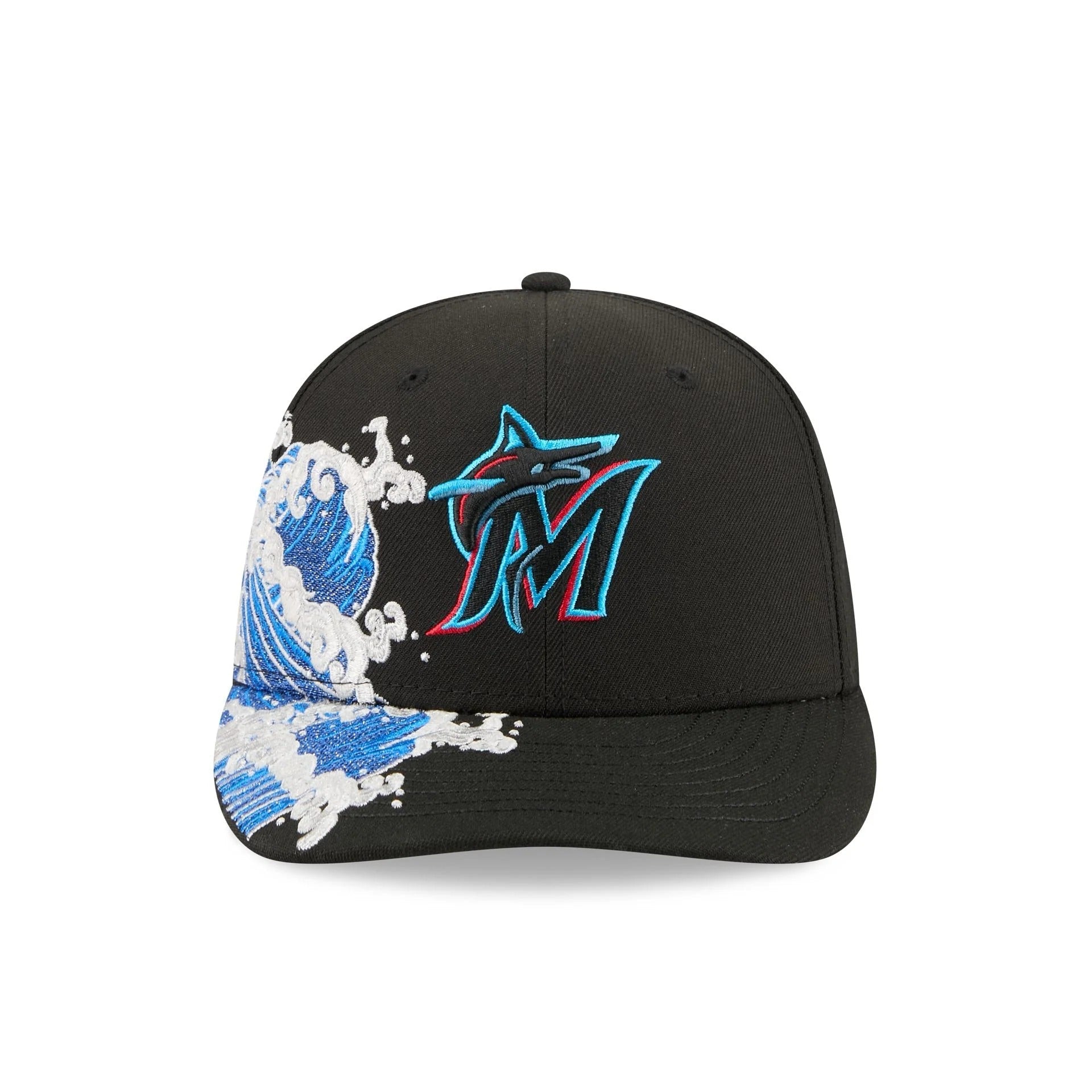 Miami Marlins Waves 59Fifty Fitted MLB Vintage Snapback Baseball Cap Adjustable Streetwear Hat